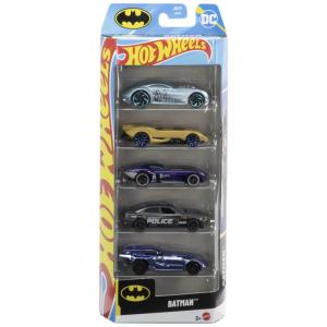 Hot Wheels Conjunto de 5 Carros de Brinquedo do Batman, Escala 1:64, Veículos Temáticos do Batman em Die-Cast