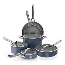 Conjunto de Panelas Ninja NeverStick Ceramic Pro 10 Peças Azul Midnight Revestimento Cerâmico Inox Indução