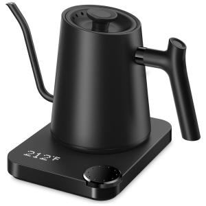 JIANW Chaleira Elétrica 0.9L, Aço Inoxidável, 1200W, 110V, Preta