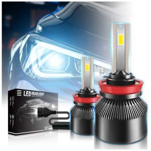 Kit Xenon Lâmpadas LED Branca 12000 Lumens 6500K, 60W, 2 Peças, OYEL H8, H9, H11, Preto