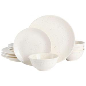 Aparelho de Jantar com 12 Peças em Cerâmica Gibson Elite Ramapo, Branco