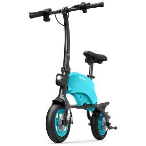 Bicicleta Elétrica Dobrável para Adultos Velocidade Máxima 24km, h, 110V 250W, Jetson, Azul
