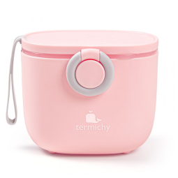 Dispenser Fórmula Bebê Termichy Rosa Portátil com Alça e Colher 250g 500ml