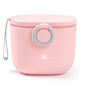 Dispenser Fórmula Bebê Termichy Rosa Portátil com Alça e Colher 250g 500ml