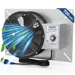 Ventilador de Alta Potência com Termostato, Resistente à Água e Poeira IP55, 115V, ALORAIR