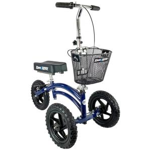 Andador 3 Rodas com Cesta e Apoio para Joelho Ideal para Lesões Suporta 158kg, KNEEROVER , Azul