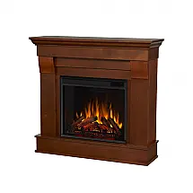 Lareira Elétrica Real Flame 104x95x30cm 1400W Chamas LED Lenha Portátil 110V