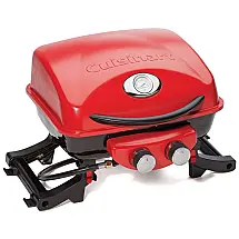 Dupla Chama Gás Grill Dois Queimadores, 14.000 BTU, CUISINART CGG 522, Vermelho