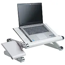 Postura ajustável portátil Suporte para laptop, mesa, mesa para cama, alumínio, zinco mesa de colo dobrável Bandeja de TV de café da manhã
