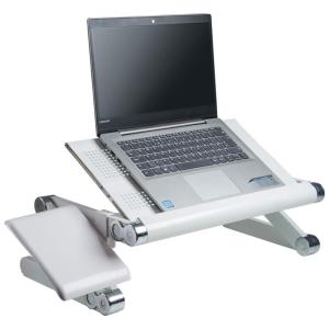 Postura ajustável portátil Suporte para laptop, mesa, mesa para cama, alumínio, zinco mesa de colo dobrável Bandeja de TV de café da manhã