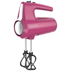 Batedeira de Mão com 5 Velocidades, Aço Inoxidável, 110v, BLACKDECKER MX610P, Rosa