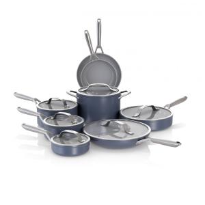 Conjunto de Panelas Ninja NeverStick Ceramic Pro 14 Peças Azul Midnight Blue Revestimento Cerâmico Inox Indução