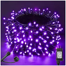 Pisca Pisca 300 LED 32 Metros a Prova dÁgua com 8 Modos para Halloween, Roxo