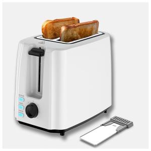 Dear Morning Torradeira Elétrica de 2 Fatias com 7 Níveis de Tostagem, 110V, Branca