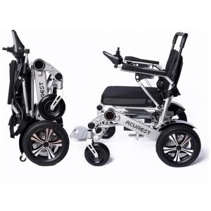 Cadeira de Rodas Elétrica Dobrável Reclinável para Adultos de até 120 kg, Acurest, Preta