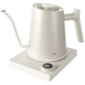 Chaleira Elétrica 800mL Pescoço de Ganso, Projetada em St Louis, 110V 1200W, Greater Goods GK0448, Branco Bétula