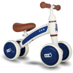 Bicicleta sem Pedal Infantil JOYSTAR com 4 Rodas para Crianças de 1 a 4 Anos, Azul