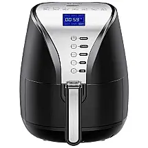 Fritadeira Elétrica AirFryer 4.2L de Capacidade e Painel de Controle Digital, 1500W, 110v, GOLDTECH PRODUCTS, Preto