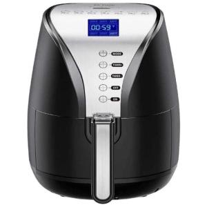 Fritadeira Elétrica AirFryer 4.2L de Capacidade e Painel de Controle Digital, 1500W, 110v, GOLDTECH PRODUCTS, Preto