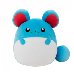 Pelúcia Pokémon Marill Squishmallows Jazwares azul formato arredondado tamanho 35cm
