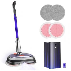Esfregão Mop Elétrico sem Fio à Bateria Tanque de 300 mL com Farol LED, Roxo, 110v, VMAI P700, Violeta