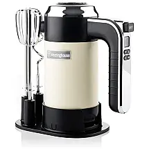 Retro Batedeira de Mão Elétrica com 6 Velocidades, 110v, WESTINGHOUSE, Branco