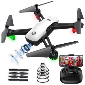 U52 Drone com Câmera 1080P HD para Adultos e Crianças WiFi, SANROCK, Cinza