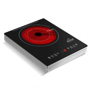 Cooktop Elétrico de Infravermelho Portátil com Controle Digital, 9 Níveis de Potência, Trava para Crianças e Temporizador, 110V 1600W