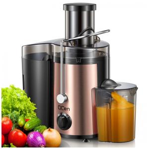 Centrífuga de Frutas 500mL com Bocal de Alimentação Largo, 2 Velocidades e Proteção Contra o Superaquecimento, 500W,110v, Qcen, Ouro Rosa