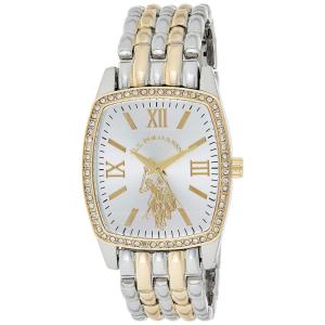 Relógio An de qartzo analógico feminino com alça de liga leve, doi ton, 18, U.S. POLO ASSN. USC40245AZ, Prateado