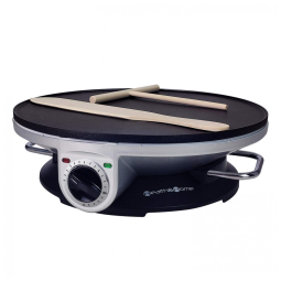 Máquina de Crepe Elétrica antiaderente de Aço inoxidável, 1000W, 110v, HEALTH AND HOME, Preto