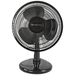 Ventilador de Mesa com 3 Velocidades, 110v, COMFORT ZONE CZ122BK, Preto