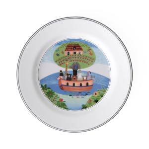 Prato para Salada ou Aperitivo de 21 cm com Tema Arca de Noé, Formato Redondo e Material de Porcelana, Villeroy Boch, Branco Colorido
