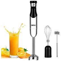 Batedeira de MãoElétrica com 5 Velocidades e Acessórios, 400W, Branca, 110v, OBERLY HM001 02, Branco