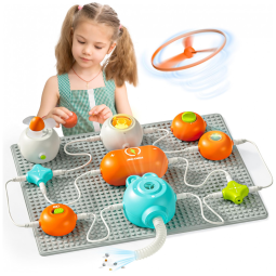 Kit de Ciência e Eletrônica SMILESSKIDDO para Crianças - 140 Projetos STEM, 10 Peças de Circuitos, Brinquedo Educativo para Idades de 3 a 12