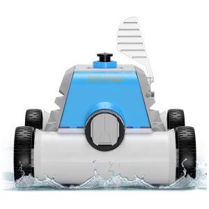 Aspirador Robô Automático Recarregável para Piscinas de até 74 m2 Bateria dura 90 Min, FIILPOW PR800, Azul