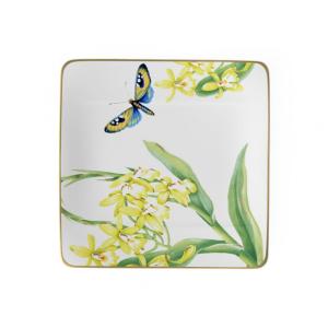 Prato para Salada ou Aperitivo de 23 cm, Mais Elegância em Sua Mesa com Formato Quadrado e Material de Porcelana, Villeroy Boch