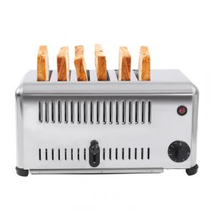 Torradeira Comercial de 6 Fendas em Aço Inoxidável para Restaurante e Cozinha Doméstica, 1680W 110V,SABUIDDS
