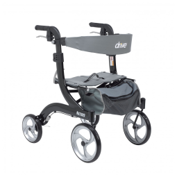 Andador para Idoso Dobrável até 136kg com Freios, Drive Medical RTL10266BKH, Preto e Cinza