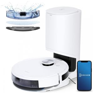 Aspirador de Pó Robô com Conexão via APP WI FI, Auto Esvaziamento e Mapeamento Multinível, 110V, ECOVACS DEEBOT N10 PLUS, Branco