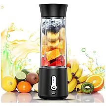 Liquidificador de Bancada Portátil 500 mL para Vitaminas, Recarregável, 150W, CHALVH A7, Preto