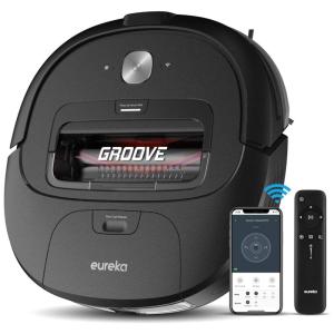 Aspirador de Pó Robô com Wi Fi App Controle de Voz e Remoto Auto Carga, 110v, EUREKA NER300, Preto