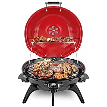 Churrasqueira Grill Elétrica até 15 Porções com Design de Camada Dupla, 110V 1600W, Techwood, Azul
