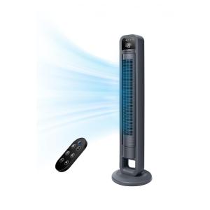 Ventilador de Torre Digital sem Lâminas com Controle Remoto, 110V 50W, OmniBreeze, Cinza