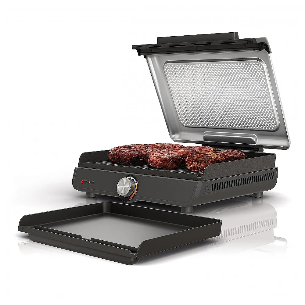 Grill Ninja GR101 Sizzle Chapa 2-em-1 Prata 36 cm 500°F Antiaderente 120V