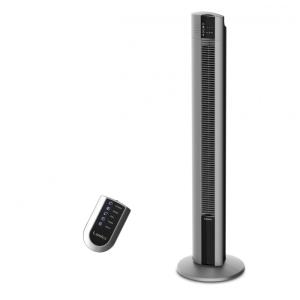 Ventilador de Torre com 3 Velocidades, Controle Remoto e Temporizador, 110V 53W, Lasko T48314, Cinza