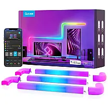 Barras de Luz LED RGBIC com Sincronização de Músicas, 40 Modos e Controle de Voz Alexa, 6 Barras e 1 Canto, GOVEE B6062101, Azul