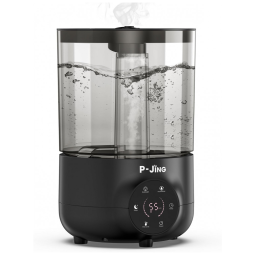 Umidificador Ultrassônico 3,5L para Ambientes Grandes com Luz Noturna e Dura até 46 horas, P JING LP2207, Preto
