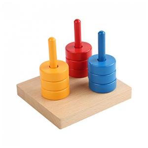 Brinquedo Montessori Discos Coloridos para Crianças 0 a 3 Anos, Adena Montessori
