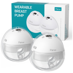 Bomba Tira Leite Elétrica Portátil com 4 Modos, 12 Níveis de Sucção, Baixo Ruído e Sucção Forte, 110V, 2 Unidades, Paruu